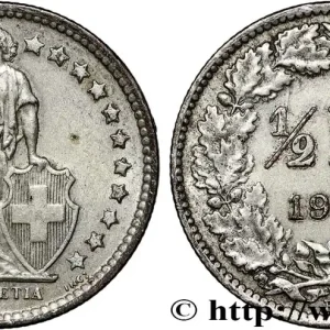 Exclusif SUISSE 1/2 Franc Helvetia 1958 Berne fwo_854819 Monde