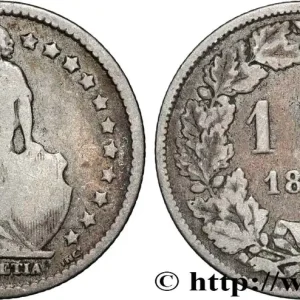 SUISSE 1 Franc Helvetia 1876 Berne fwo_854829 Monde Affaire À Saisir