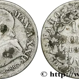 VATICAN ET ÉTATS PONTIFICAUX 10 Soldi (50 Centesimi) Pie IX an XXII 1868 Rome fwo_858445 Monde Meilleur Prix
