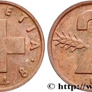 SUISSE 2 Centimes (Rappen) croix suisse 1948 Berne fwo_859077 Monde Haute Qualité