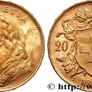 OR, PALLADIUM ET PLATINE INVESTISSEMENT 20 Francs "Vreneli" 1935 Berne fwo_867706 Monde Prix Choc