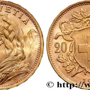 OR, PALLADIUM ET PLATINE INVESTISSEMENT 20 Francs or "Vreneli" 1947 Berne fwo_867715 Monde Offre Spéciale