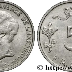 LUXEMBOURG 5 Frang (francs) Grande-Duchesse Charlotte 1949 fwo_869485 Monde Livraison Express