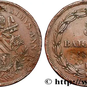 Édition Limitée ITALIE - ÉTATS DU PAPE - PIE IX (Jean-Marie Mastai Ferretti) 5 Baiocchi an VI 1851 Rome fwo_871211 Monde