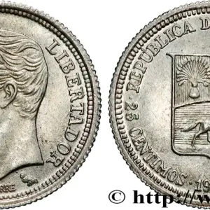 Bon Plan VENEZUELA 25 Centimos Simon Bolivar 1960 Paris fwo_868399 Monde