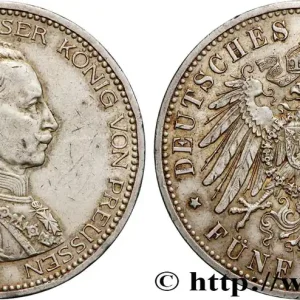 ALLEMAGNE - PRUSSE 5 Mark Guillaume II 1913 Berlin fwo_868636 Monde Garantie Incluse