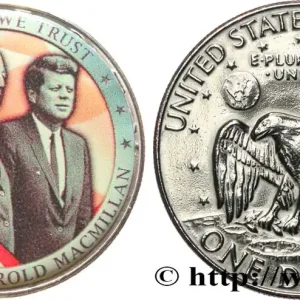 ÉTATS-UNIS D'AMÉRIQUE 1 Dollar Eisenhower - Kennedy/Harold Macmillan n.d. fwo_685419 Monde Réduction