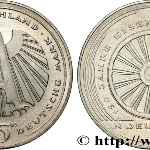 ALLEMAGNE 5 Mark 150e anniversaire des chemins de fer allemands 1985 Karlsruhe - G fwo_807956 Monde Réduction