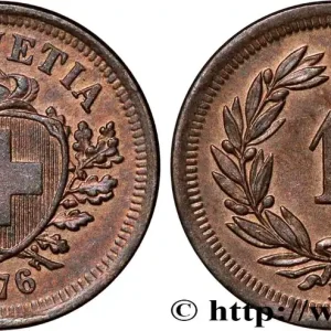SUISSE - CONFÉDÉRATION HELVÉTIQUE 1 rappen 1876 Berne fwo_835985 Monde Livraison Mondiale