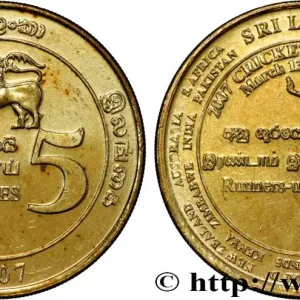 SRI LANKA 5 Rupees (Roupies) Coupe du Monde de cricket 2007 fwo_837441 Monde Solde