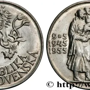 Réduction TCHÉCOSLOVAQUIE 25 Korun 10e anniversaire de la libération 1955 fwo_843089 Monde