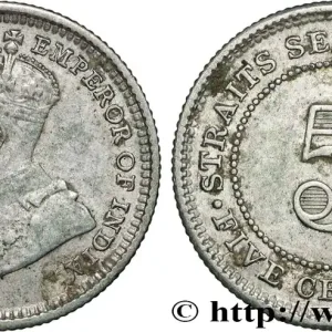 Dernière Chance MALAISIE - ÉTABLISSEMENTS DES DÉTROITS 5 Cents Straits Settlements Edouard VII 1926 Royal Mint fwo_846401 Monde