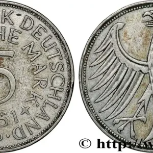 ALLEMAGNE 5 Mark aigle 1951 Munich fwo_848043 Monde Vente Directe