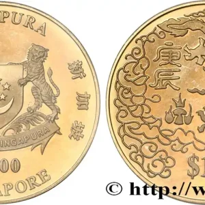 Top Vente SINGAPOUR 10 Dollars année du dragon 2000 fwo_849940 Monde