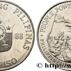 Dernière Chance PHILIPPINES 10 Piso 2e anniversaire de le Révolution des Philippines 1988 fwo_850091 Monde