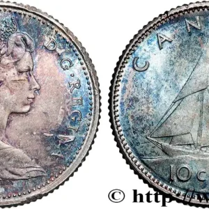 CANADA 10 Cents Elisabeth II 1966 fwo_859227 Monde Prix Bas