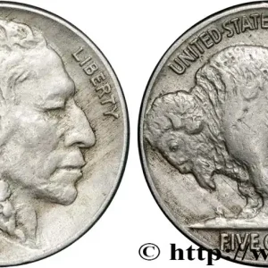 ÉTATS-UNIS D'AMÉRIQUE 5 Cents Tête d’indien ou Buffalo 1917 Philadelphie fwo_860739 Monde Original