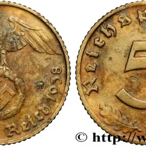 Promotion ALLEMAGNE 5 Reichspfennig aigle surmontant une swastika 1938 Munich - D fwo_860745 Monde