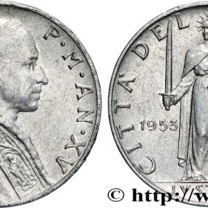 Super Prix VATICAN ET ÉTATS PONTIFICAUX 5 Lire Pie XII an XV 1953 Rome fwo_862557 Monde