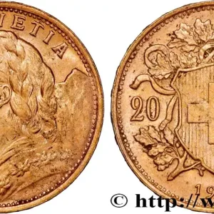 OR, PALLADIUM ET PLATINE INVESTISSEMENT 20 Francs or "Vreneli" 1947 Berne fwo_864325 Monde Édition Limitée