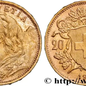 OR, PALLADIUM ET PLATINE INVESTISSEMENT 20 Francs or "Vreneli" 1927 Berne fwo_867701 Monde Retour Gratuit