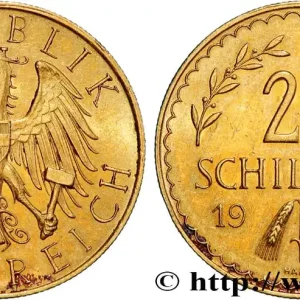 OR, PALLADIUM ET PLATINE INVESTISSEMENT 25 Schilling Proof aigle héraldique 1926 Vienne fwo_869875 Monde Dernier Modèle