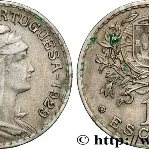 PORTUGAL 1 Escudo femme au bonnet phrygien / emblème 1929 fwo_870653 Monde Tendance