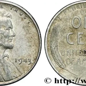 ÉTATS-UNIS D'AMÉRIQUE 1 Cent Lincoln Acier 1943 Philadelphie fwo_870841 Monde Réduction