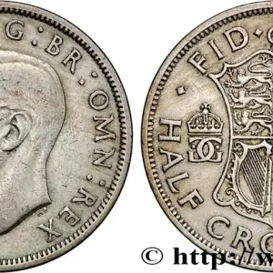 Retour Gratuit ROYAUME-UNI 1/2 Crown Georges VI 1950 fwo_870843 Monde