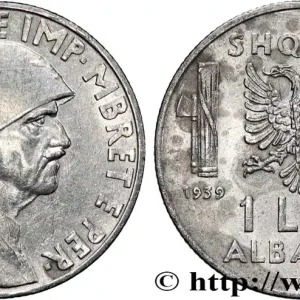 ALBANIE 1 Lek Victor-Emmanuel III d’Italie 1939 Rome fwo_871030 Monde Meilleure Qualité