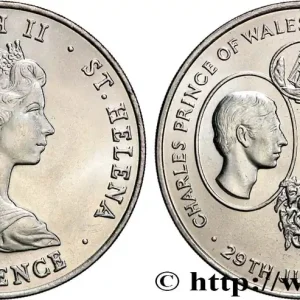 Bon Marché SAINTE HÉLÈNE 25 Pence mariage du Prince de Galles et de Lady Diana Spencer 1981 fwo_871134 Monde