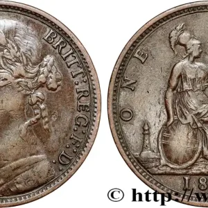 Certifié ROYAUME-UNI 1 Penny Victoria “Bun Head” 1879 Londres fwo_871204 Monde