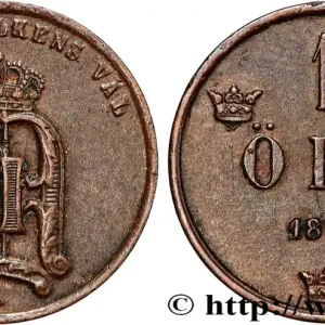 SUÈDE 1 Ore Oscar II 1875 fwo_871267 Monde Commande En Gros