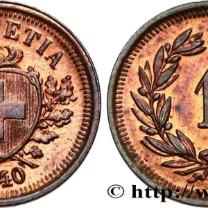 Quantité Limitée SUISSE 1 Centime (Rappen) Croix Suisse 1940 Berne fwo_674786 Monde