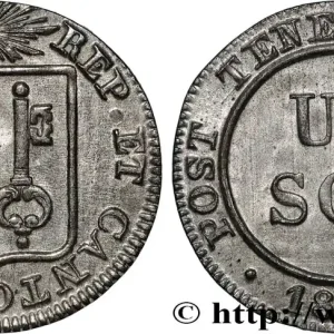 SUISSE - RÉPUBLIQUE DE GENÈVE 1 Sol 1825 fwo_849884 Monde Certifié