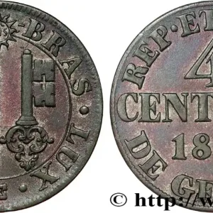 Meilleure Vente SUISSE - RÉPUBLIQUE DE GENÈVE 4 Centimes - Canton de Genève 1839 fwo_852157 Monde