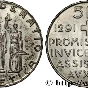 Retour Gratuit SUISSE 5 Francs 650e anniversaire de la confédération 1941 Berne fwo_852165 Monde