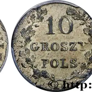 POLOGNE 10 Groszy monnayage révolutionnaire 1831 Varsovie fwo_855984 Monde Retour Gratuit