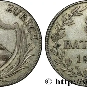 SUISSE - CANTON DE ZÜRICH 8 Batzen 1814 fwo_850171 Monde En Vogue