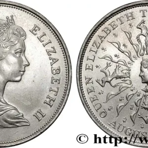 Expédié Aujourd’hui ROYAUME-UNI 25 New Pence (1 Crown) 80e anniversaire de la reine mère 1980 fwo_833263 Monde