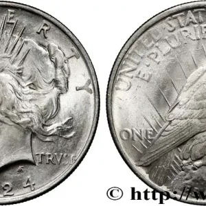 ÉTATS-UNIS D'AMÉRIQUE 1 Dollar type Peace 1924 Philadelphie fwo_839077 Monde Promotion Saisonnière