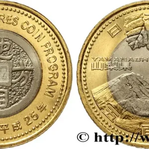 Commander Maintenant JAPON 500 Yen série des 47 préfectures : Yamanashi an 25 Heisei 2013 fwo_844996 Monde