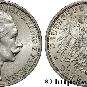 ALLEMAGNE - PRUSSE 3 Mark Guillaume II 1911 Berlin fwo_851956 Monde Certifié