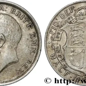 ROYAUME-UNI 1/2 Crown Georges V 1919 fwo_853404 Monde Expédition Rapide