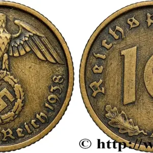 ALLEMAGNE 10 Reichspfennig aigle surmontant une swastika 1938 Berlin fwo_857188 Monde Super Prix