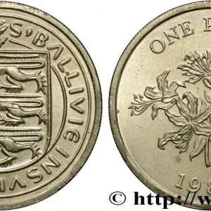 Prix Promo GUERNESEY 1 Pound (Livre) armes / fleur 1981 fwo_860528 Monde