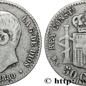 Offre Spéciale ESPAGNE 50 Centimos Alphonse XII 1880 Madrid fwo_862089 Monde