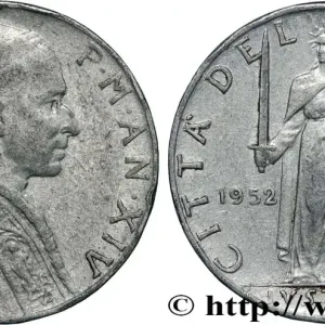 Commander Maintenant VATICAN ET ÉTATS PONTIFICAUX 5 Lire Pie XII an XIV 1952 Rome - R fwo_862604 Monde