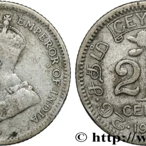 Haute Qualité CEYLAN 25 Cents Georges V 1922 fwo_864469 Monde