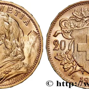 OR, PALLADIUM ET PLATINE INVESTISSEMENT 20 Francs "Vreneli" 1935 Berne fwo_867705 Monde Vente Flash